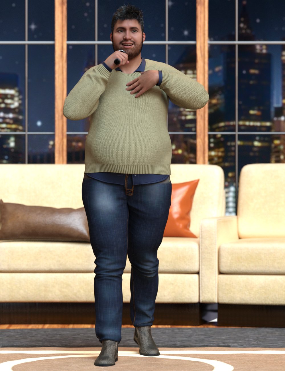 Talk Show Poses for Fred 8.1 by: Ensary, 3D Models by Daz 3D