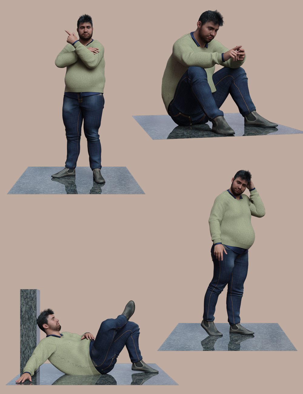 Talk Show Poses for Fred 8.1 by: Ensary, 3D Models by Daz 3D