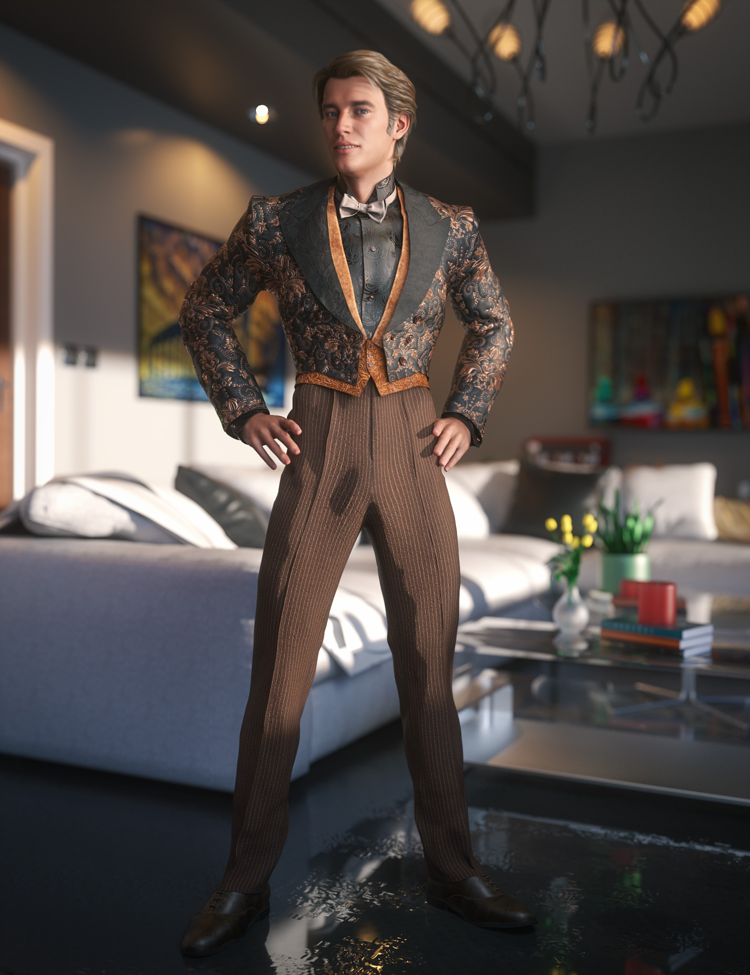 dForce White Tie Outfit Textures dForce White Tie Outfit Textures by: Moonscape GraphicsSade, 3D Models by Daz 3D