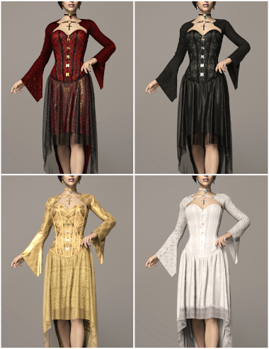 dForce Dark Vamp Outfit Texture Expansion dForce Dark Vamp Outfit Texture Expansion by: Toyen, 3D Models by Daz 3D