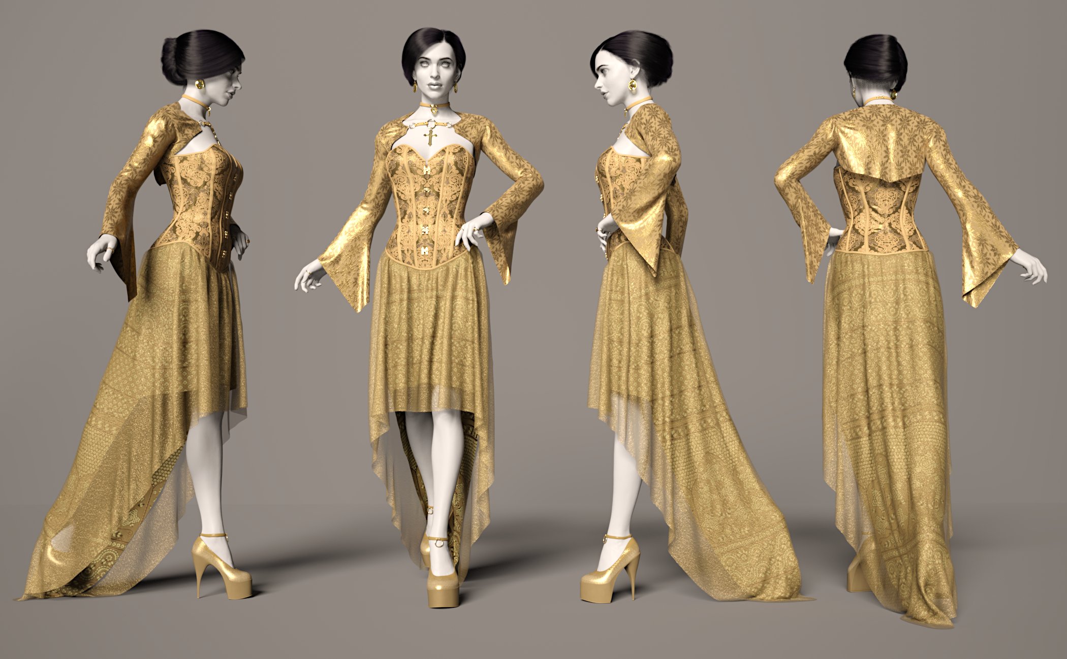 dForce Dark Vamp Outfit Texture Expansion dForce Dark Vamp Outfit Texture Expansion by: Toyen, 3D Models by Daz 3D