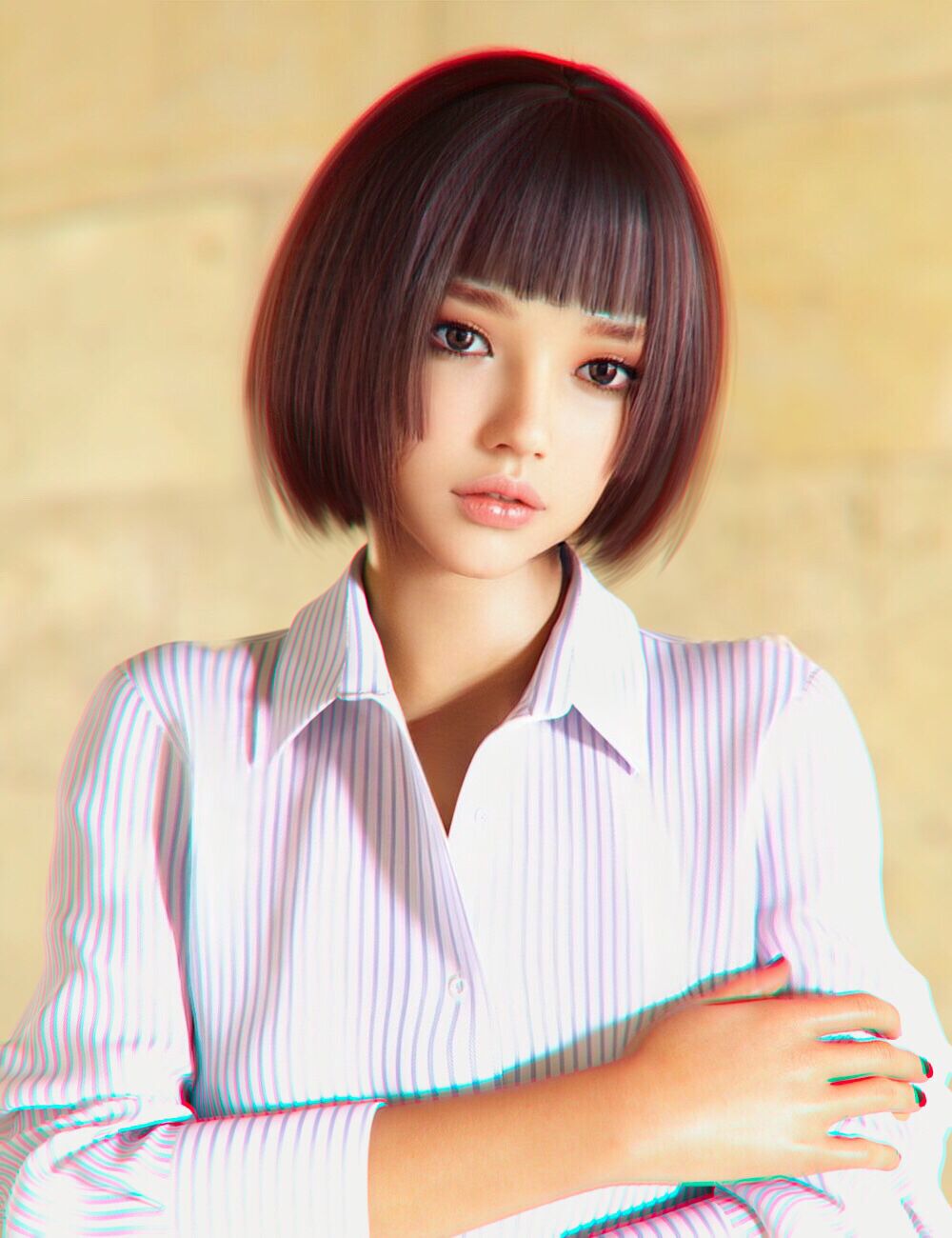 Minto Hime Bob Hair for Genesis 8 and 8.1 Females by: Nirvana, 3D Models by Daz 3D