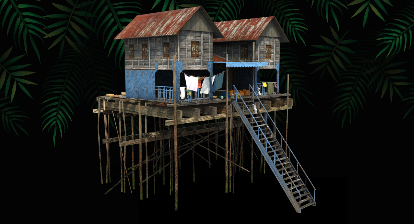Stilt Houses Stilt Houses by: Ansiko, 3D Models by Daz 3D