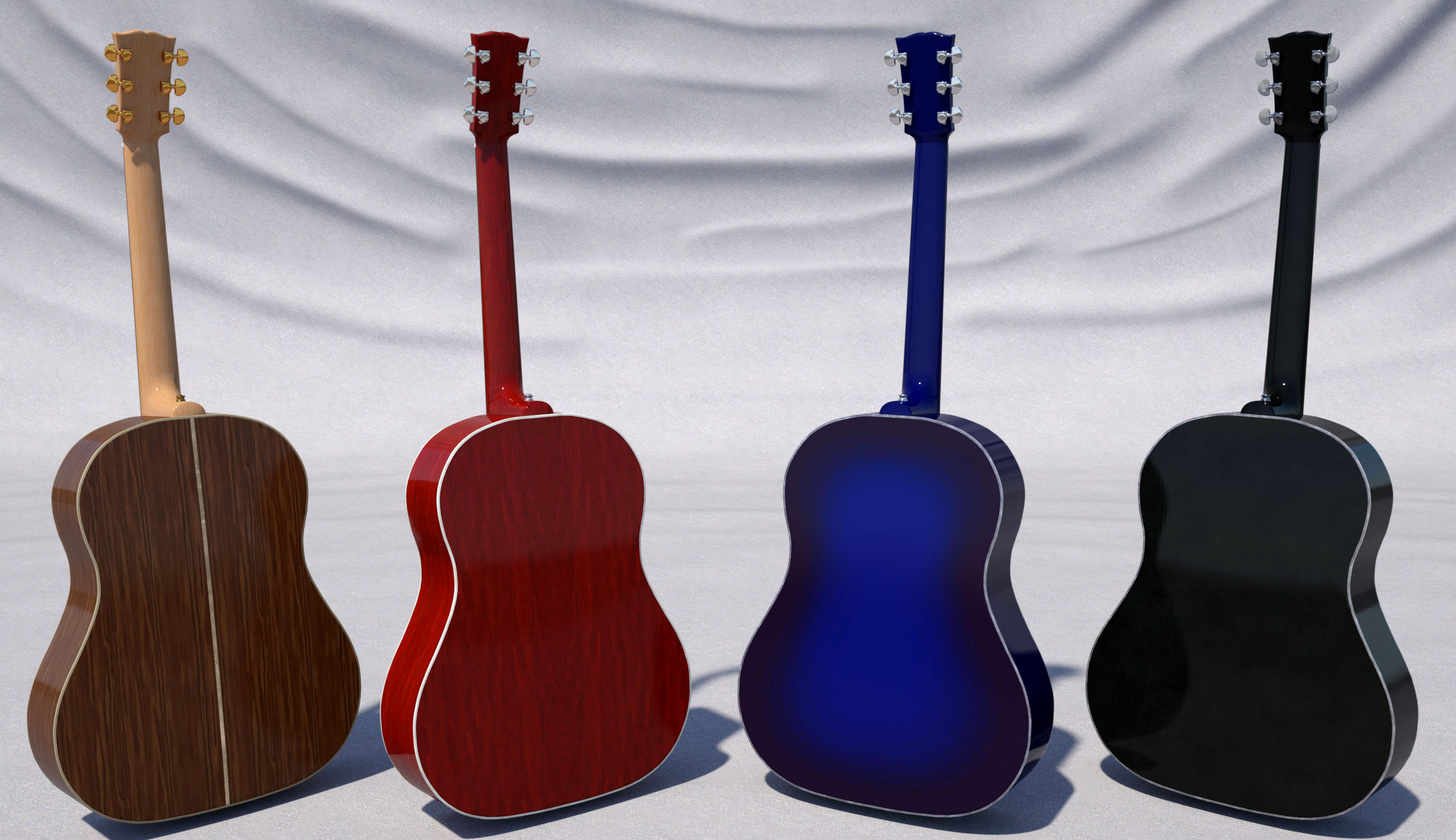 Acoustic Guitar and Poses for Genesis 8 by: The Alchemist, 3D Models by Daz 3D