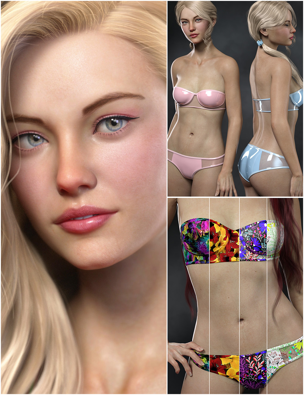 Ciel Character and Bikini Bundle by: Cherubit, 3D Models by Daz 3D