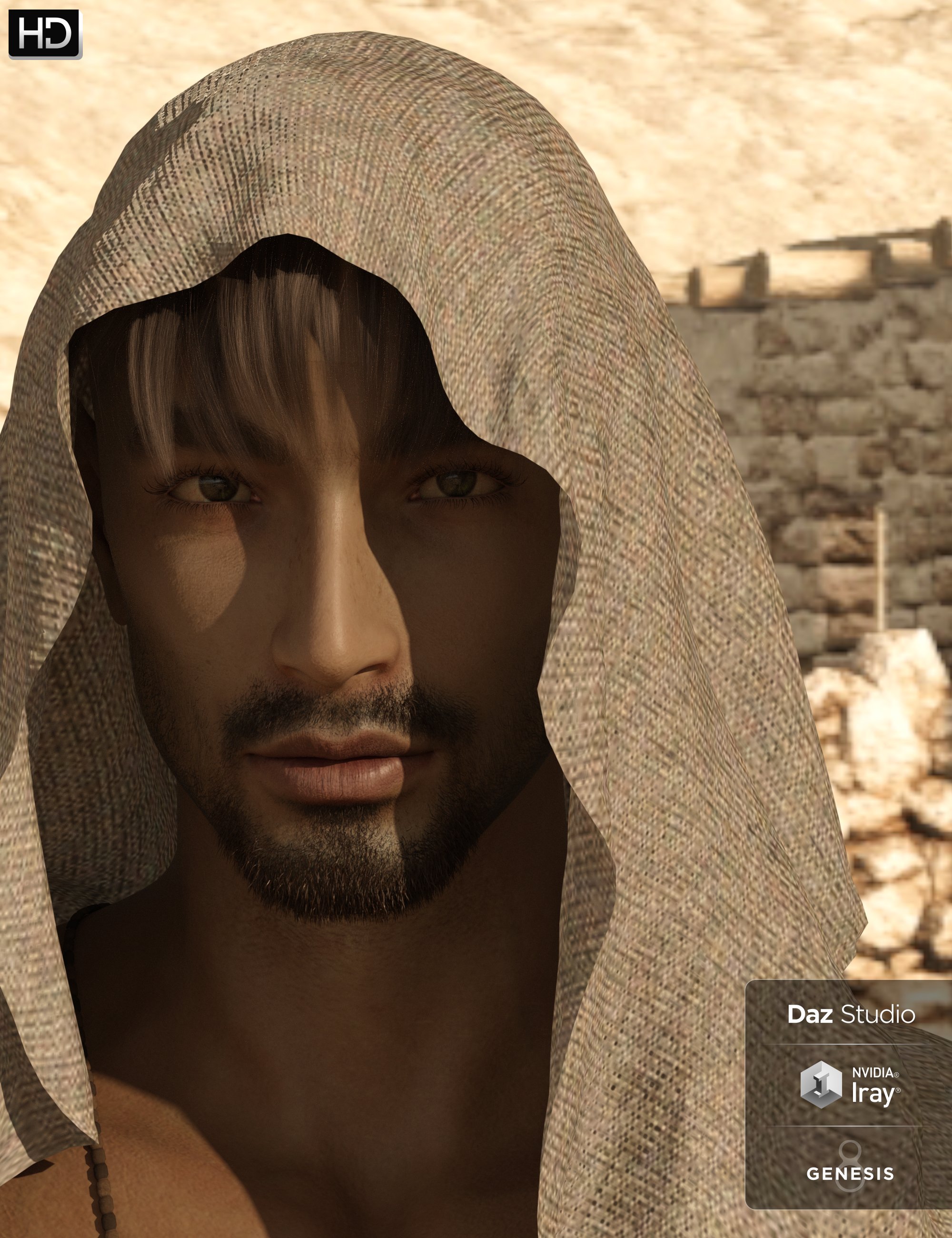 Phx Nasiri HD and Necklace for Genesis 8 Male Phx Nasiri HD and Necklace for Genesis 8 Male by: Phoenix1966, 3D Models by Daz 3D