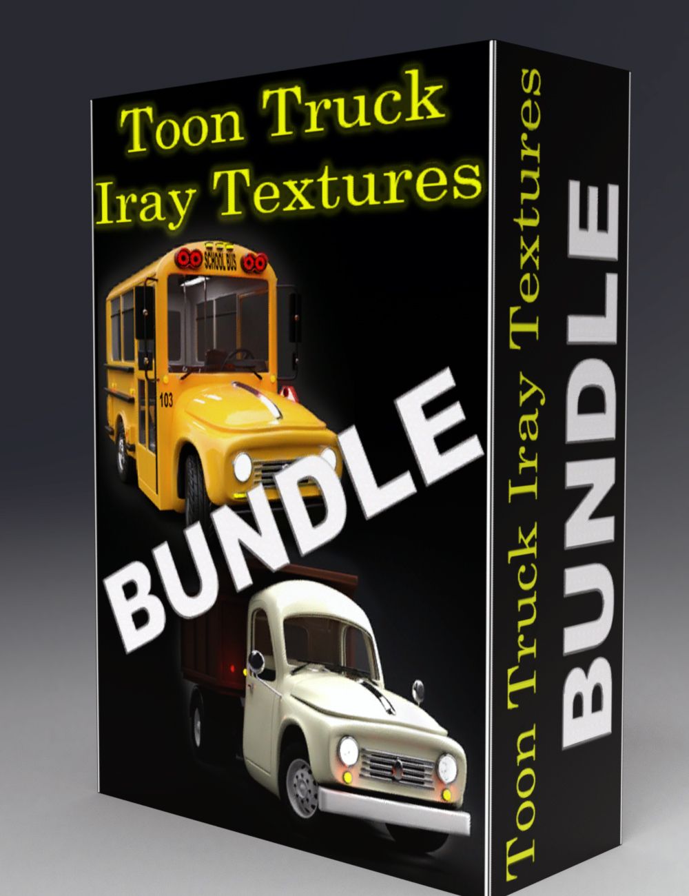 Toon Truck Bundle Iray Add-On by: 3djoji, 3D Models by Daz 3D