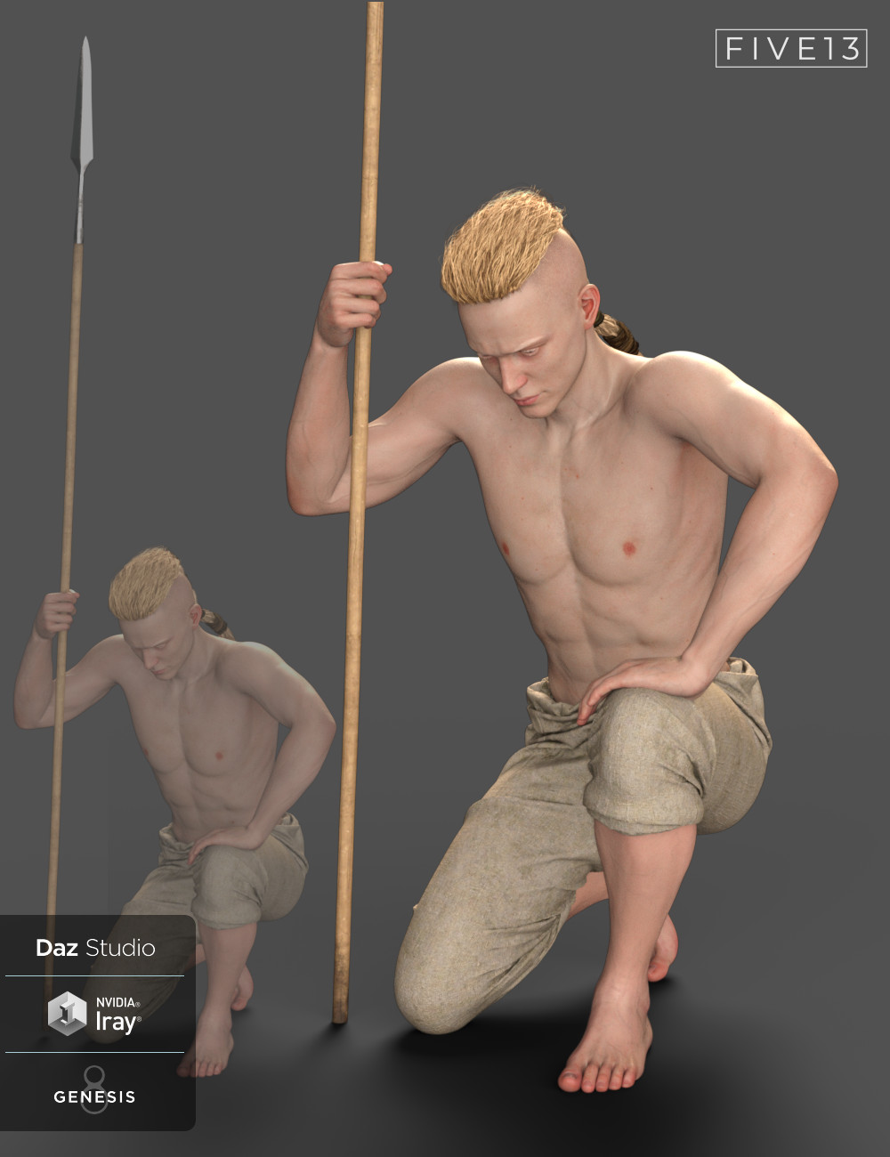 Viking Spear and Spear Poses for Genesis 8 and 8.1 Viking Spear and Spear Poses for Genesis 8 and 8.1 by: Five13, 3D Models by Daz 3D