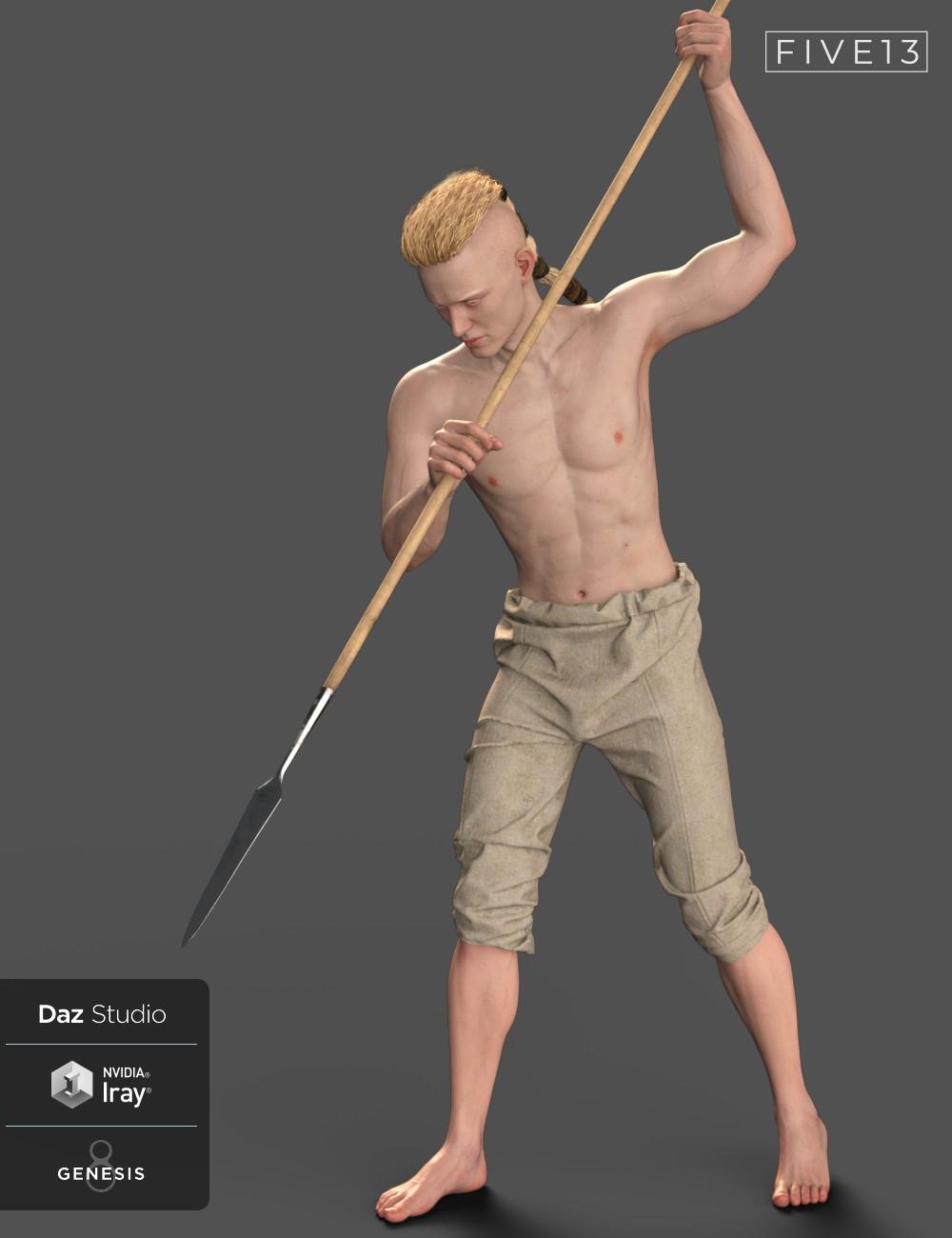 Viking Spear and Spear Poses for Genesis 8 and 8.1 Viking Spear and Spear Poses for Genesis 8 and 8.1 by: Five13, 3D Models by Daz 3D