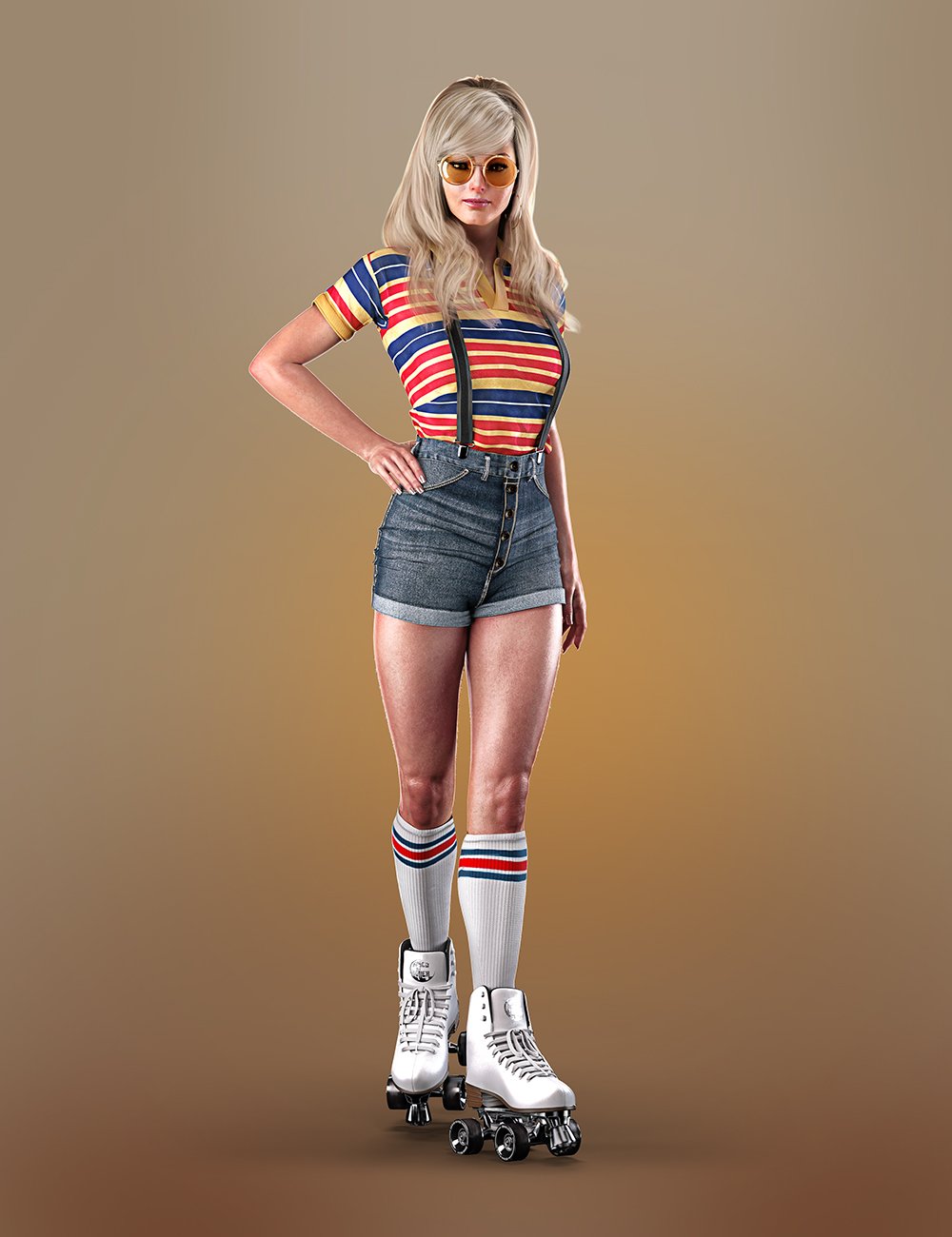 AJC Boogie Roller Girl Outfit and Boombox for Genesis 8 and 8.1 Females AJC Boogie Roller Girl Outfit and Boombox for Genesis 8 and 8.1 Females by: adeilsonjc, 3D Models by Daz 3D