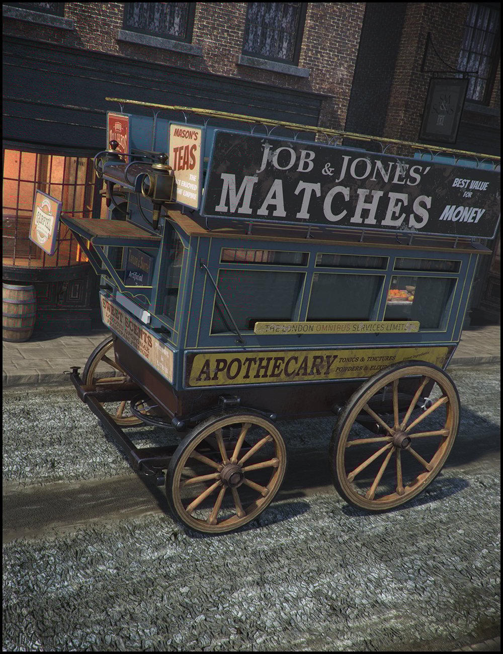 Vintage Carriages 2 - Brougham & Omnibus Vintage Carriages 2 - Brougham & Omnibus by: , 3D Models by Daz 3D
