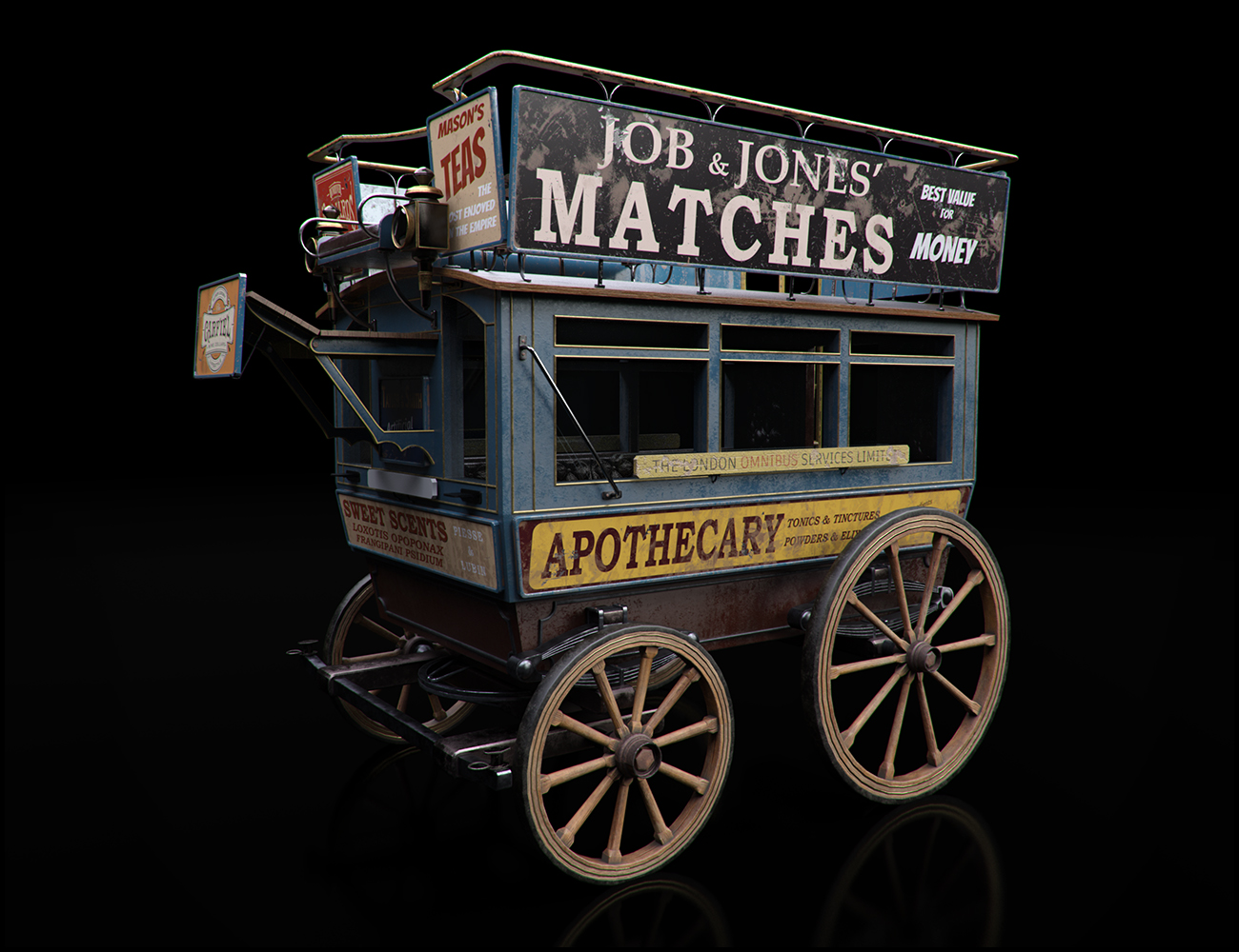 Vintage Carriages 2 - Brougham & Omnibus by: , 3D Models by Daz 3D