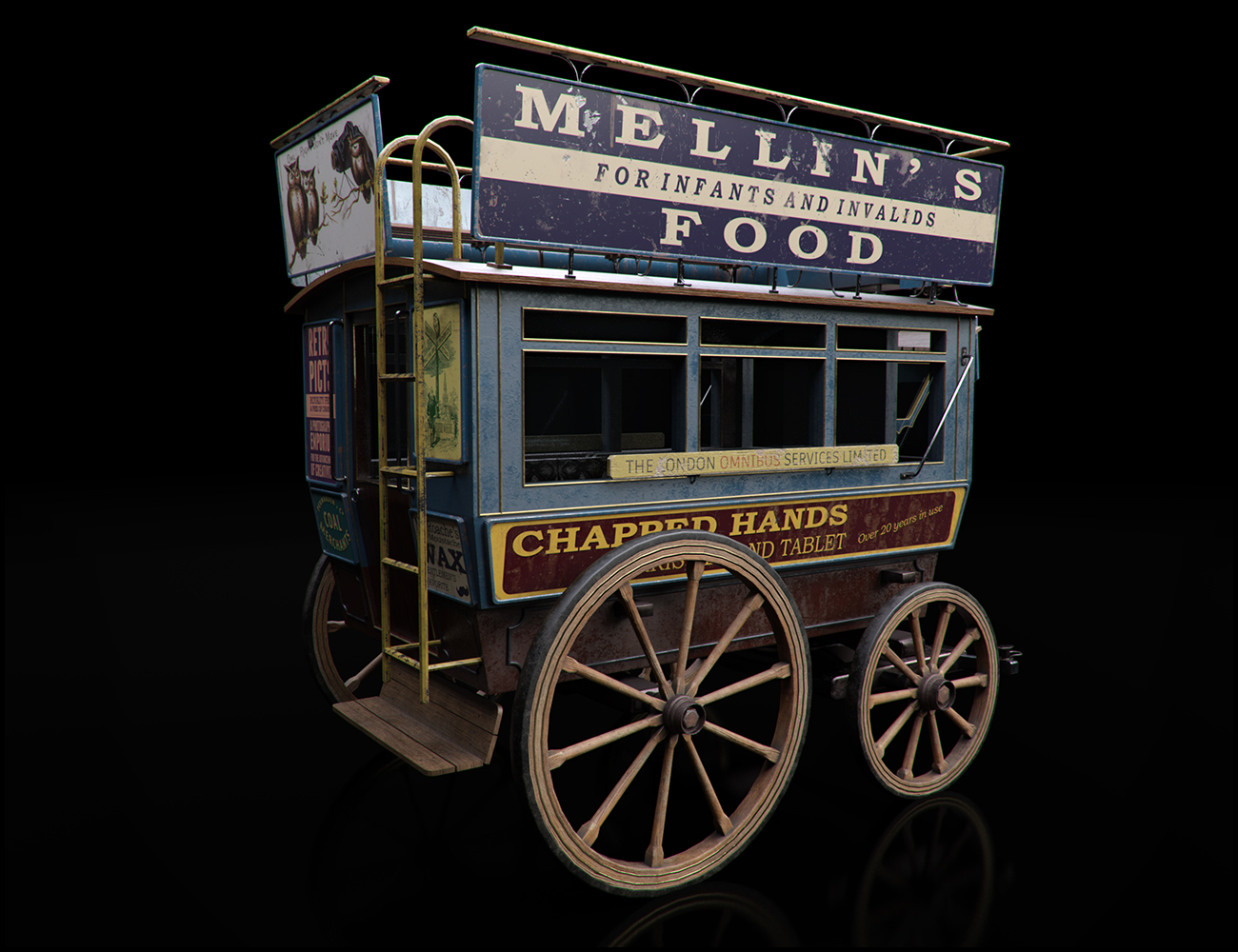 Vintage Carriages 2 - Brougham & Omnibus by: , 3D Models by Daz 3D