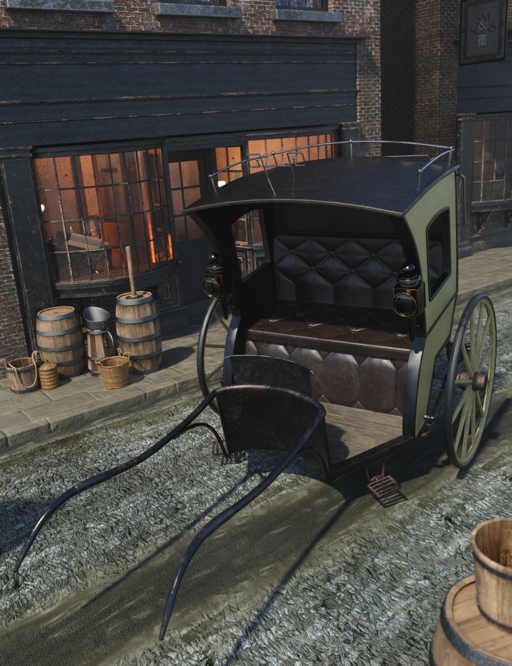Vintage Carriages 3 - Hansom Cab Vintage Carriages 3 - Hansom Cab by: , 3D Models by Daz 3D