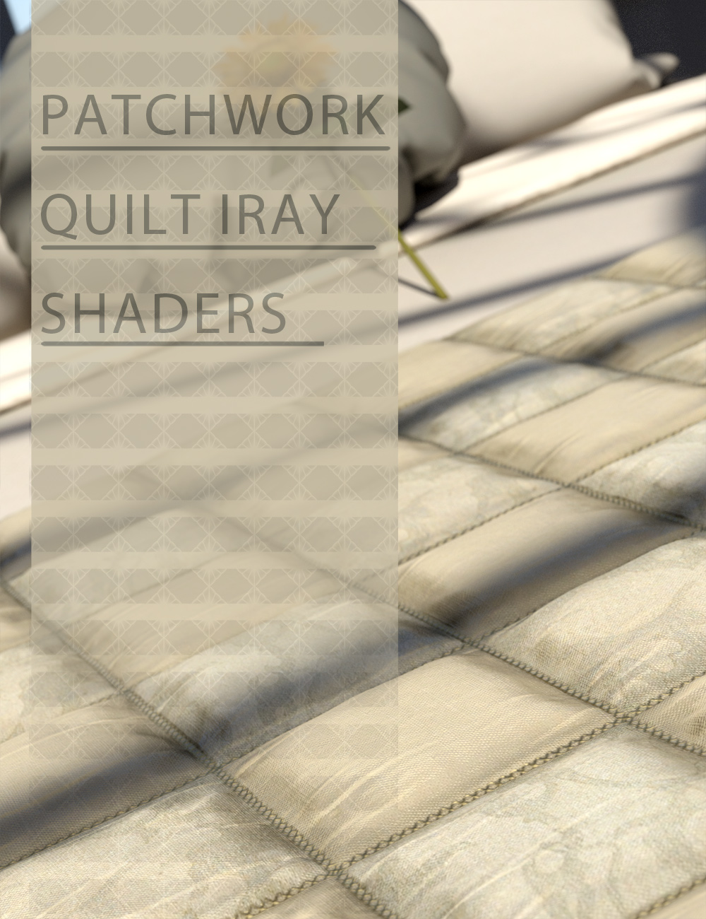 Patchwork Quilt Iray Shaders by: ForbiddenWhispers, 3D Models by Daz 3D
