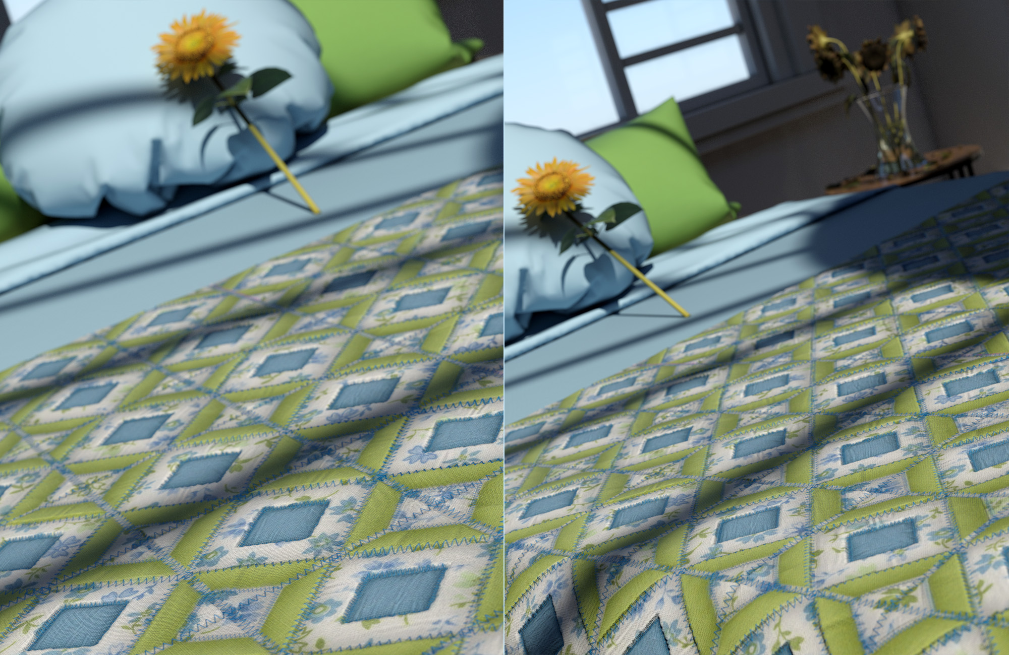 Patchwork Quilt Iray Shaders Vol 2 by: ForbiddenWhispers, 3D Models by Daz 3D