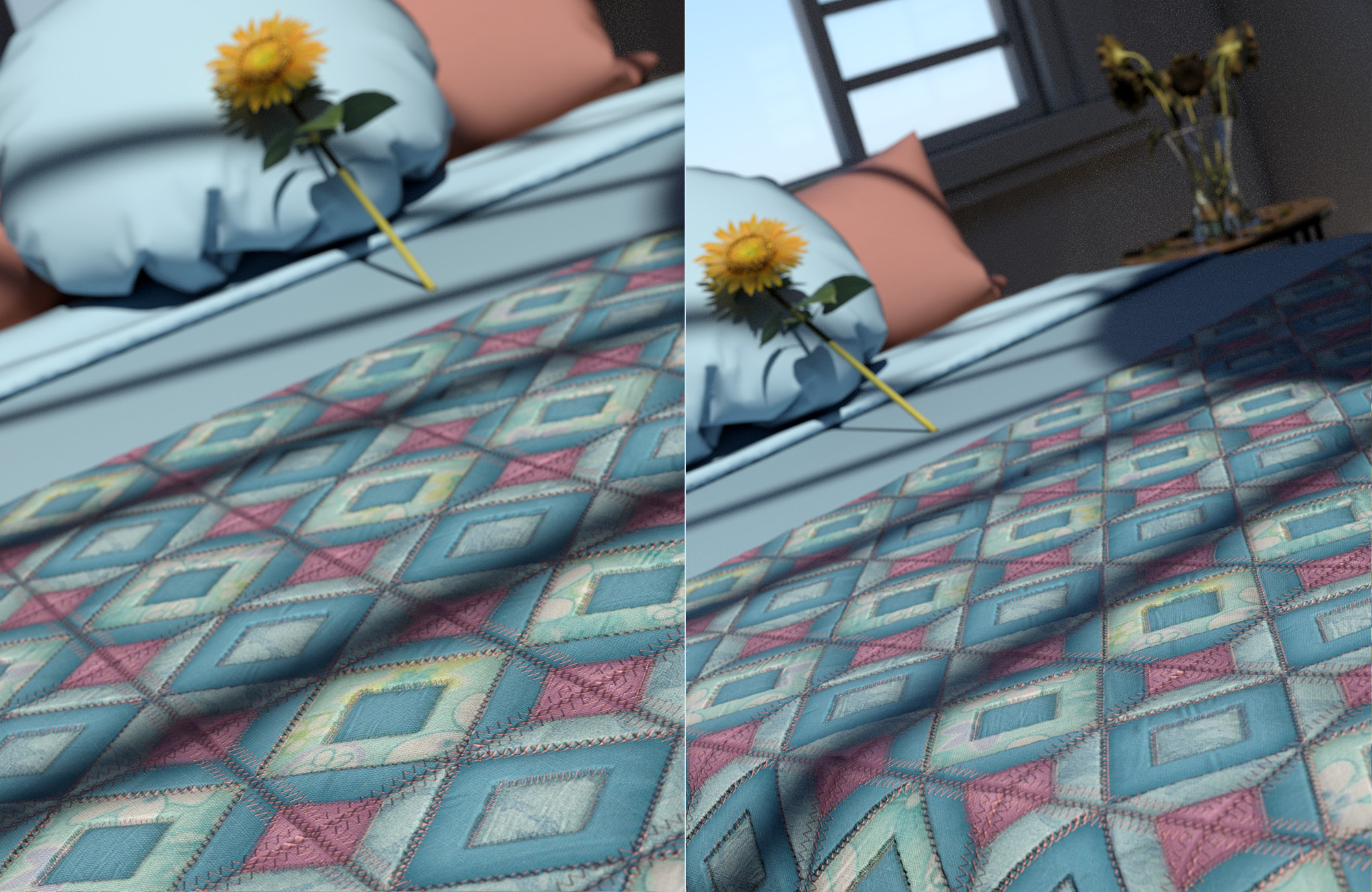 Patchwork Quilt Iray Shaders Vol 2 by: ForbiddenWhispers, 3D Models by Daz 3D