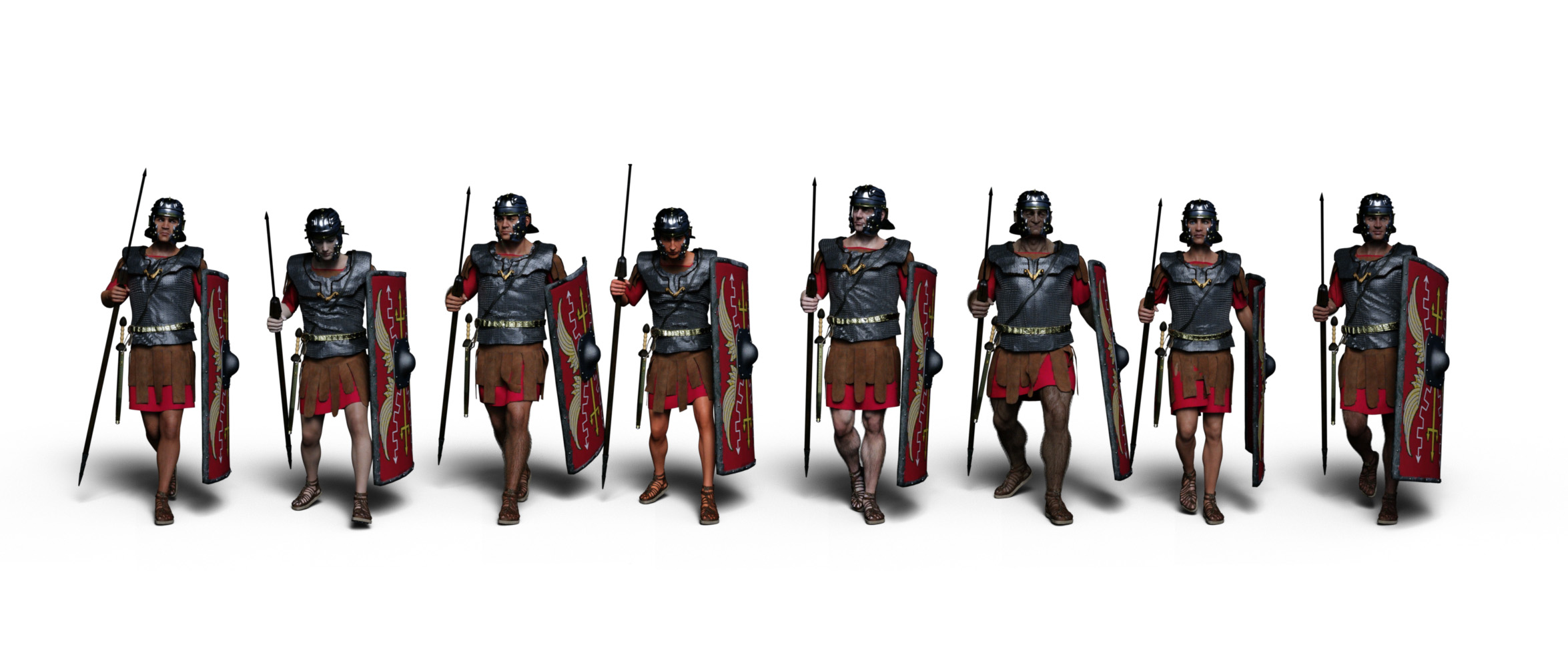 Now-Crowd Billboards - Roman Legionaries Marching (Roman Legion Vol VI) by: RiverSoft Art, 3D Models by Daz 3D
