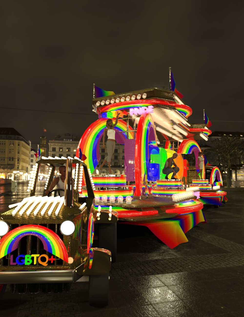 Pride Carnival Float by: Serum, 3D Models by Daz 3D