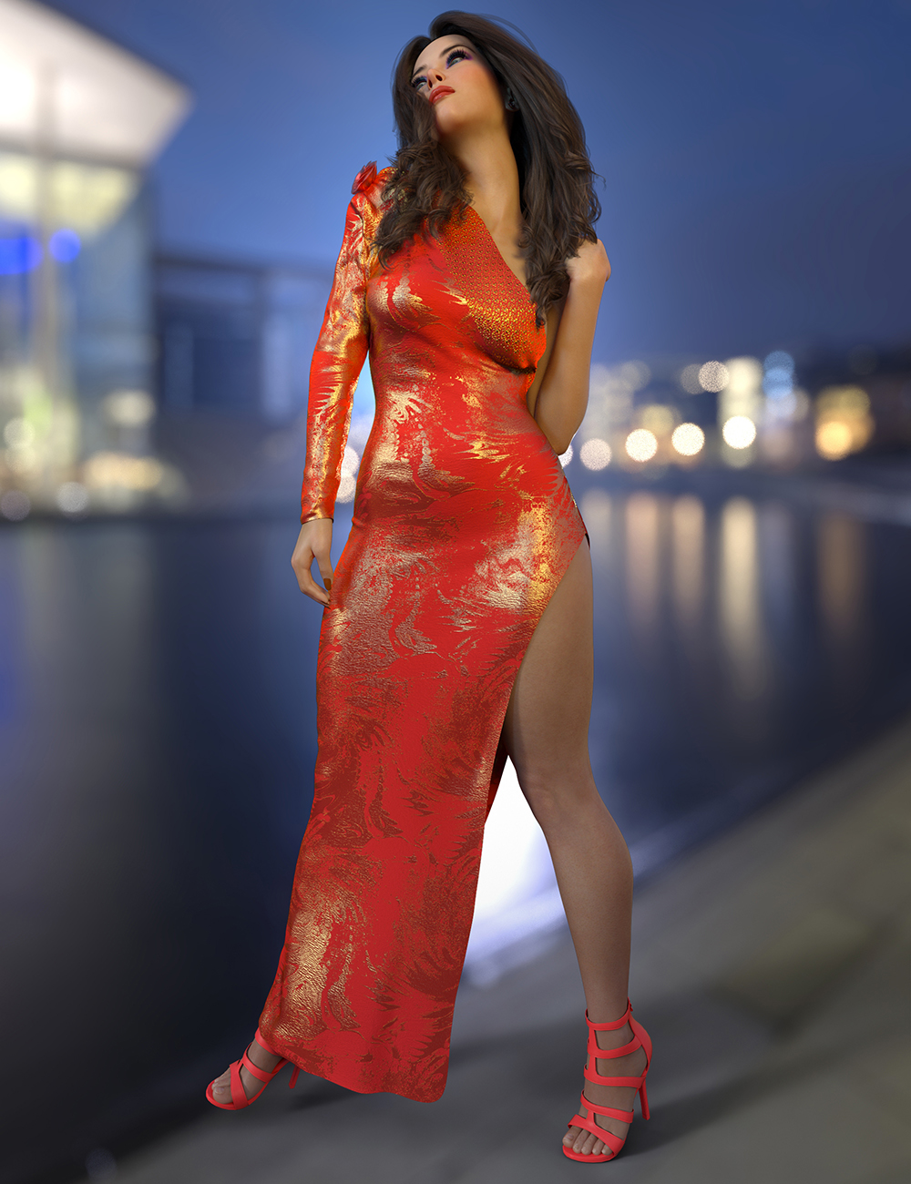 dForce Lauren Outfit Texture Expansion by: Nelmi, 3D Models by Daz 3D
