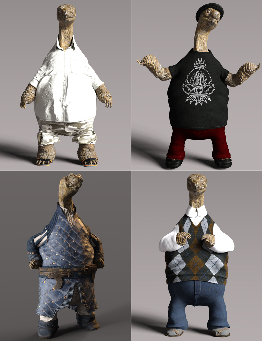 Storybook Turtle HD for Genesis 8.1 Males by: JoeQuick, 3D Models by Daz 3D