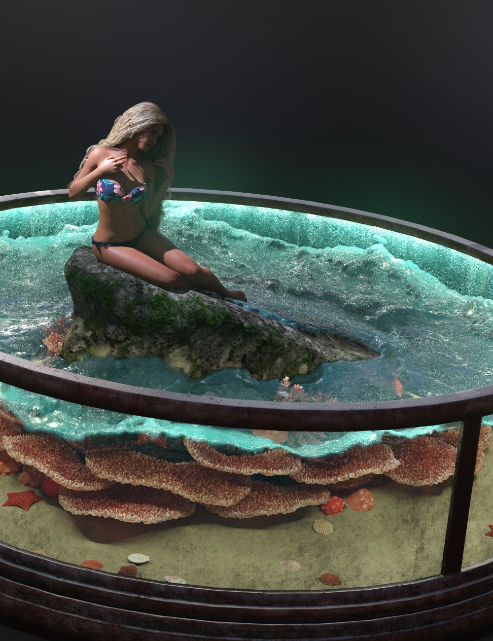 Sea Rock Diorama by: vikike176, 3D Models by Daz 3D