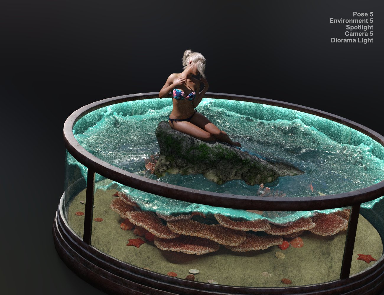 Sea Rock Diorama by: vikike176, 3D Models by Daz 3D