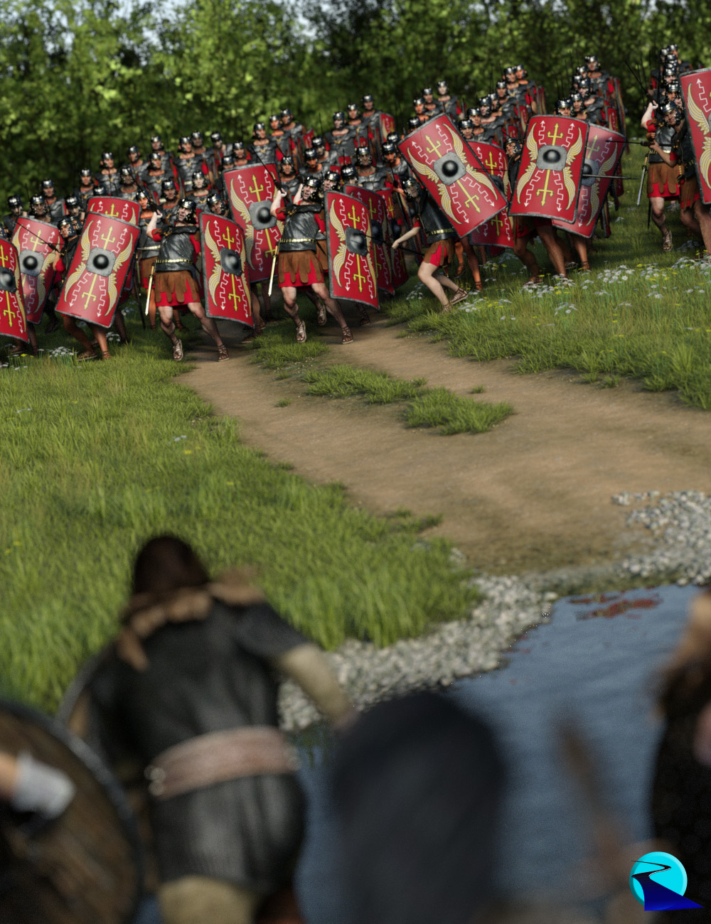 Now-Crowd Billboards - Roman Legionaries Throwing Pilum (Roman Legion Vol IX)