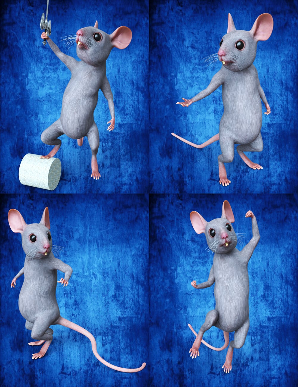 A Friendly Mouse Poses for Genesis 8 Male | Daz 3D