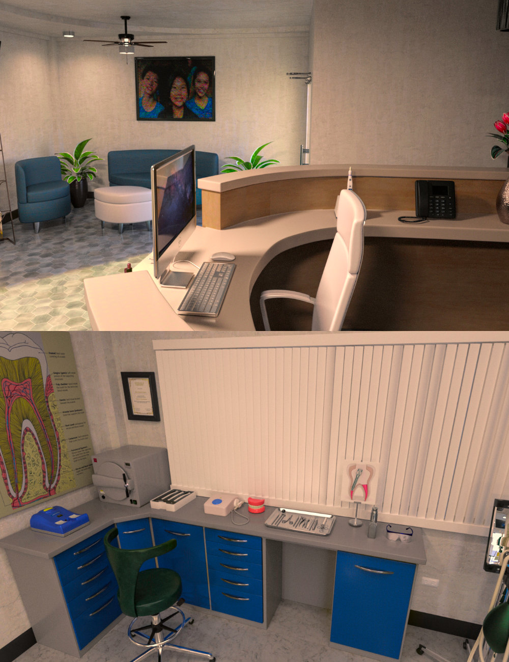 FG Dentist Office by: PAN StudiosFugazi1968Ironman, 3D Models by Daz 3D