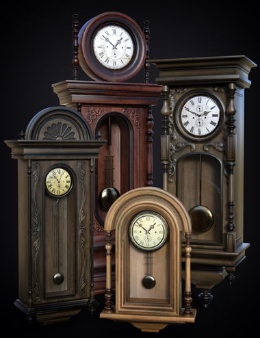 B.E.T.T.Y. Vintage Clocks by: B.E.T.T.Y, 3D Models by Daz 3D