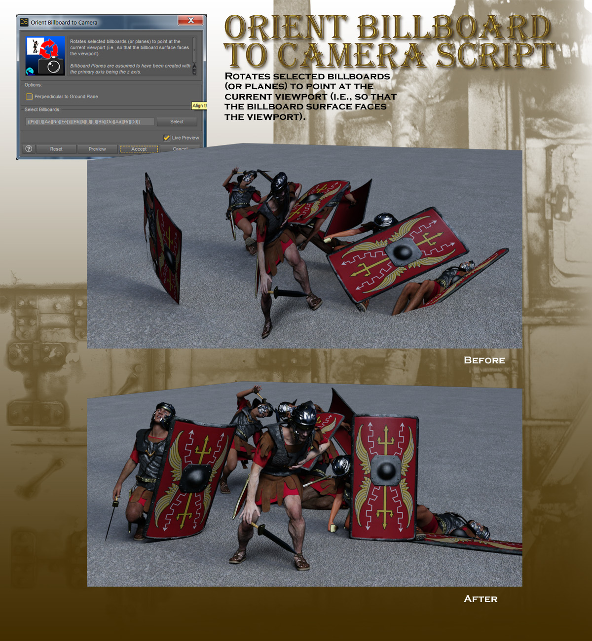 Now-Crowd Billboards - Roman Legionaries Injured (Roman Legion Vol V) by: RiverSoft Art, 3D Models by Daz 3D