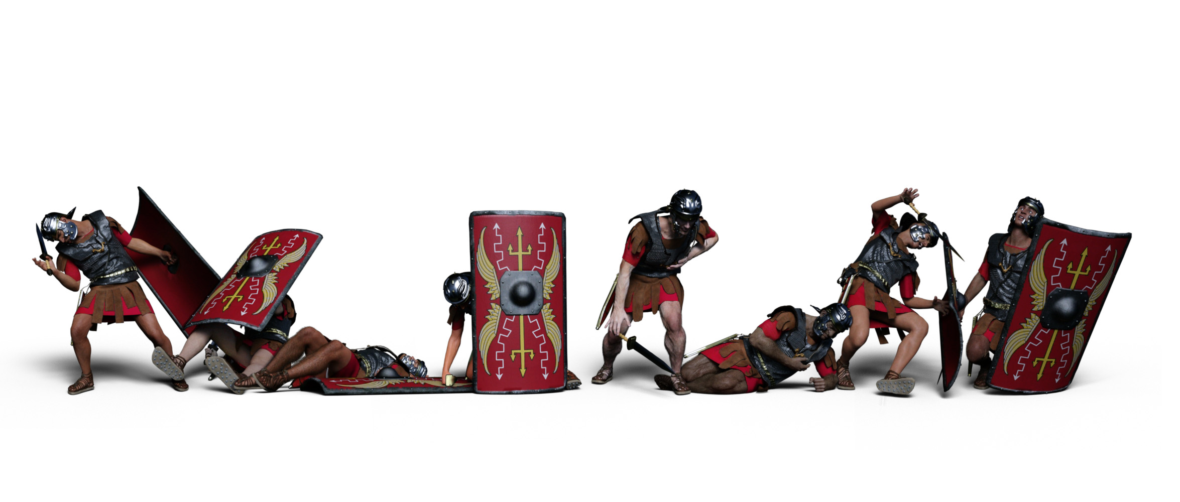 Now-Crowd Billboards - Roman Legionaries Injured (Roman Legion Vol V) by: RiverSoft Art, 3D Models by Daz 3D