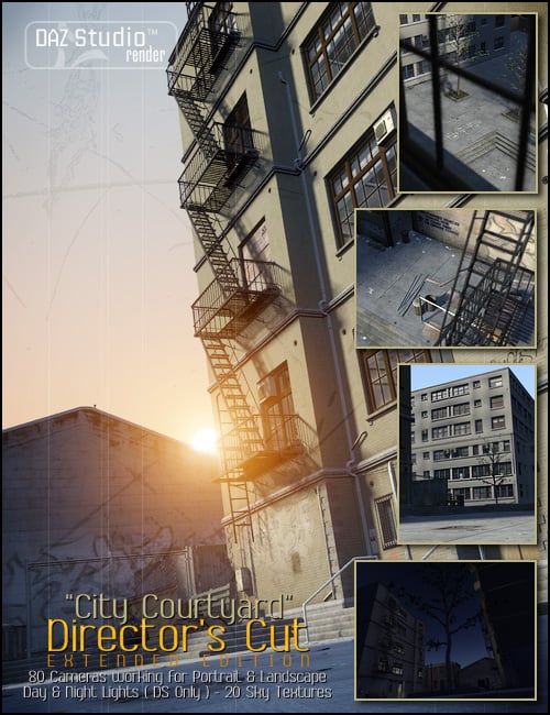 DIRECTORs CUT City Courtyard by: joelegecko, 3D Models by Daz 3D