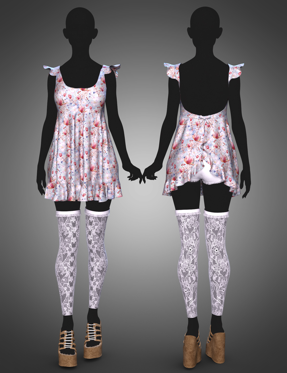 dForce Frilly Lilly Texture Add-on | Daz 3D