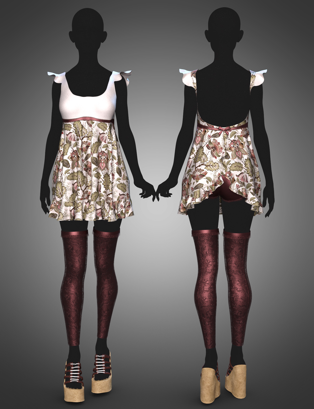dForce Frilly Lilly Texture Add-on | Daz 3D