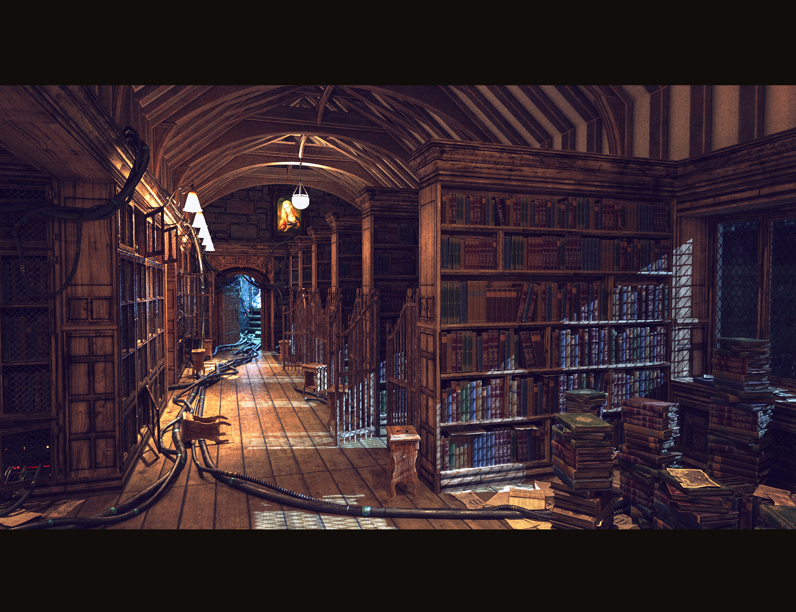 Old Library by: Polish, 3D Models by Daz 3D