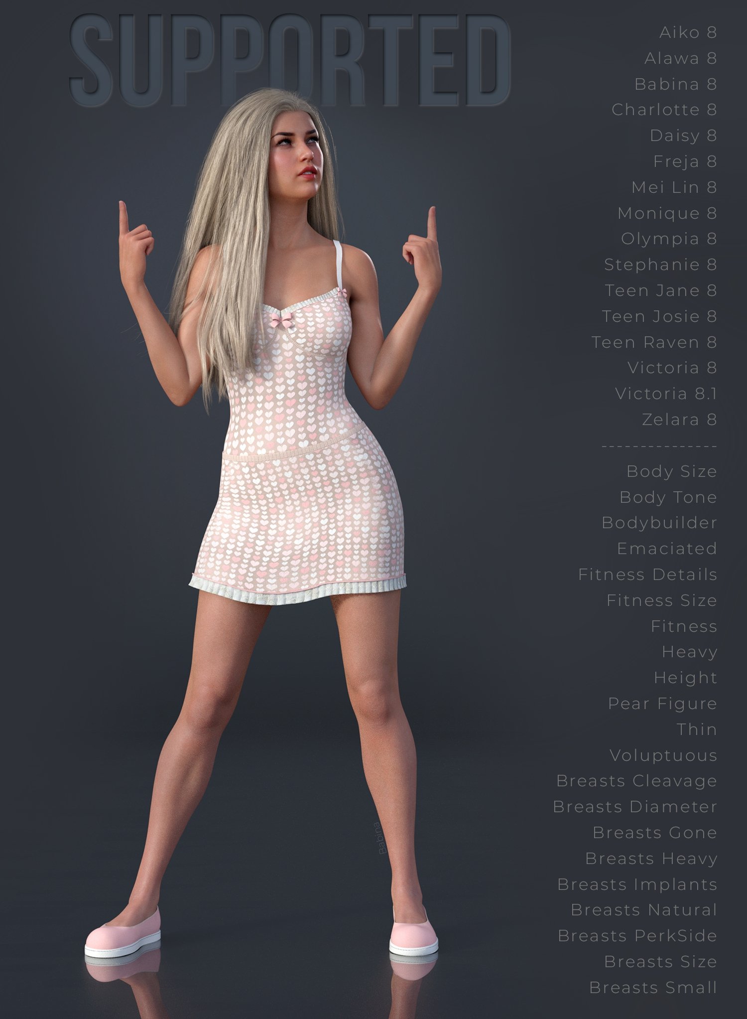 Sweeter Than Candy Outfit for Genesis 8 Female by: Lyoness, 3D Models by Daz 3D