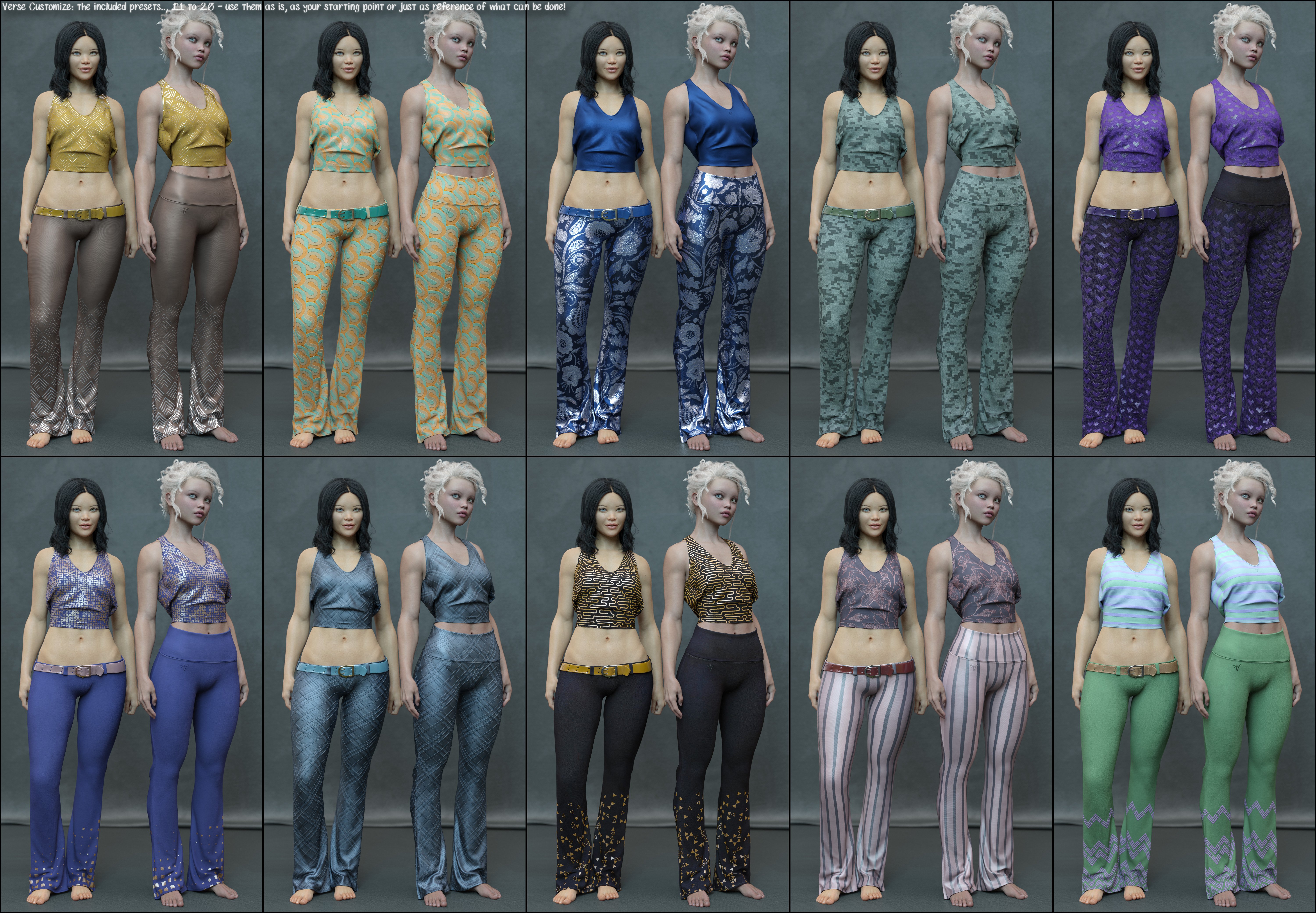 Customize for Verse Clothing Sets Customize for Verse Clothing Sets by: Aeon Soul, 3D Models by Daz 3D