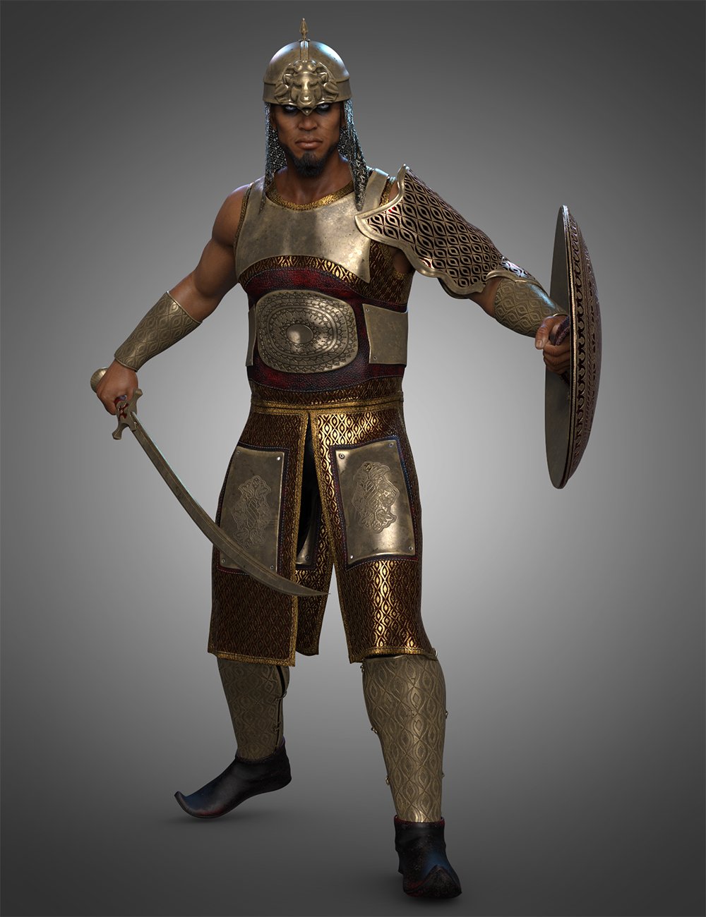 dForce Land Guard Outfit for Genesis 8 and 8.1 Males