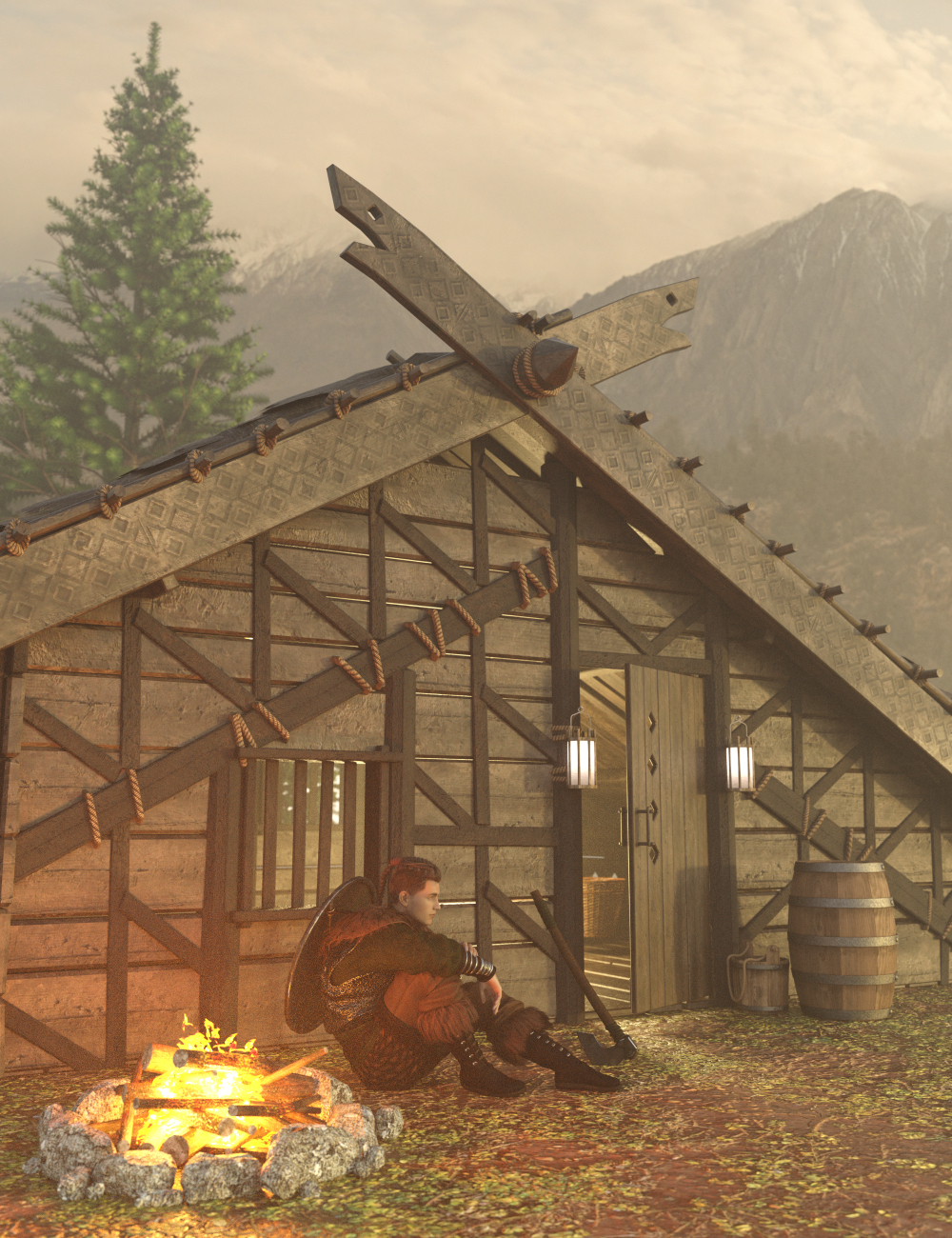Norse Structures 1 Norse Structures 1 by: Enterables, 3D Models by Daz 3D