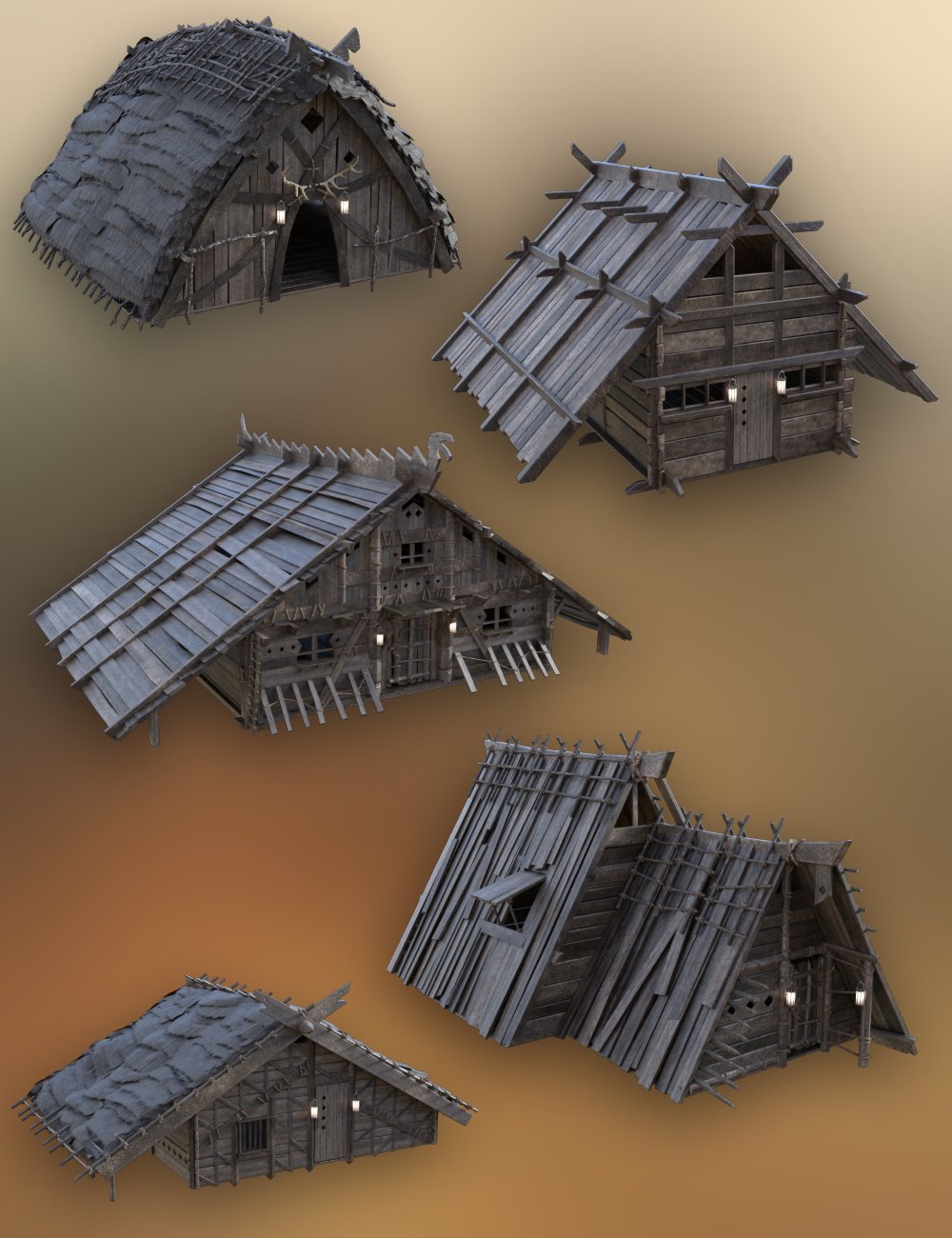 Norse Structures 1 by: Enterables, 3D Models by Daz 3D