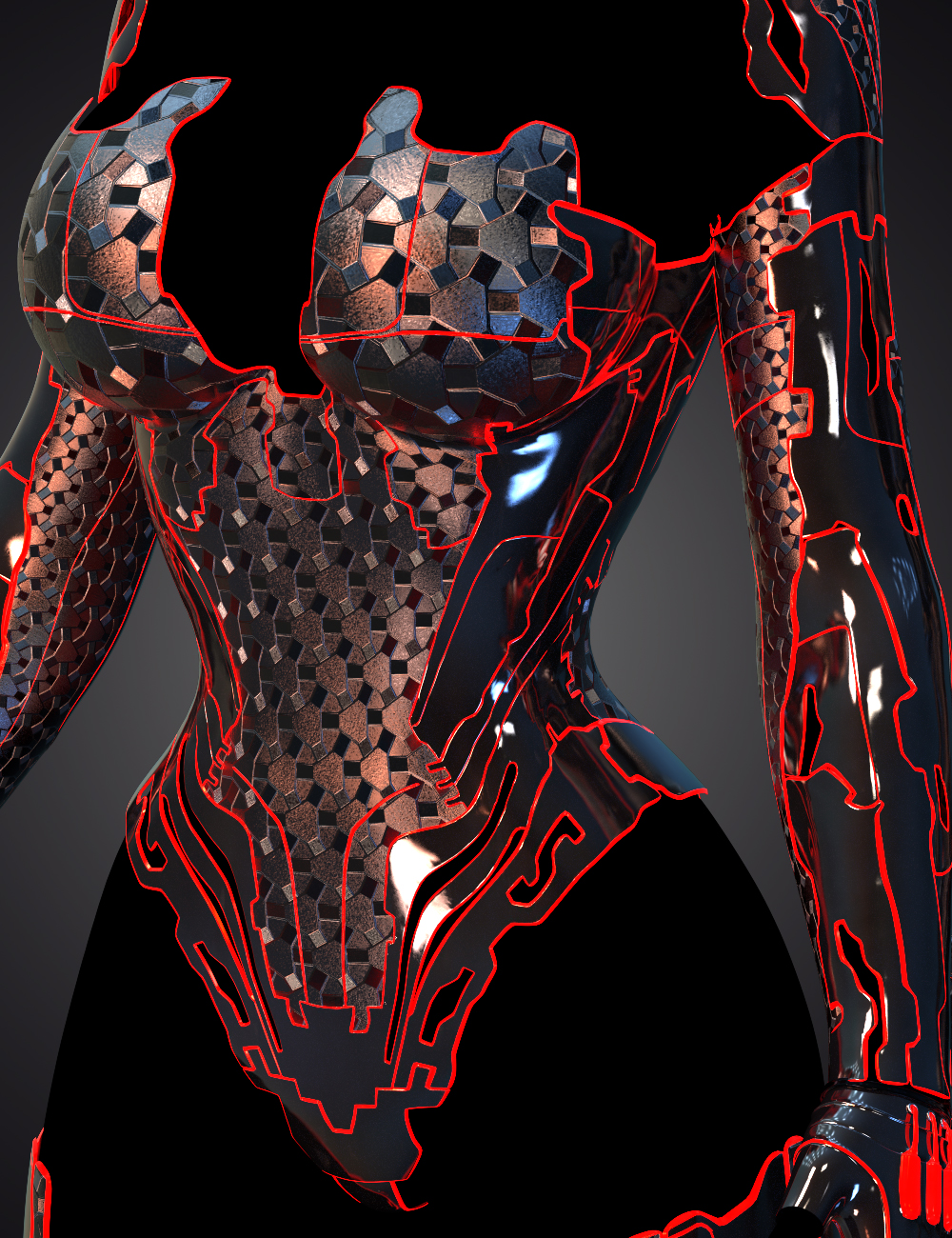Electrified for CyberPunk Unlimited Outfit by: Vex, 3D Models by Daz 3D