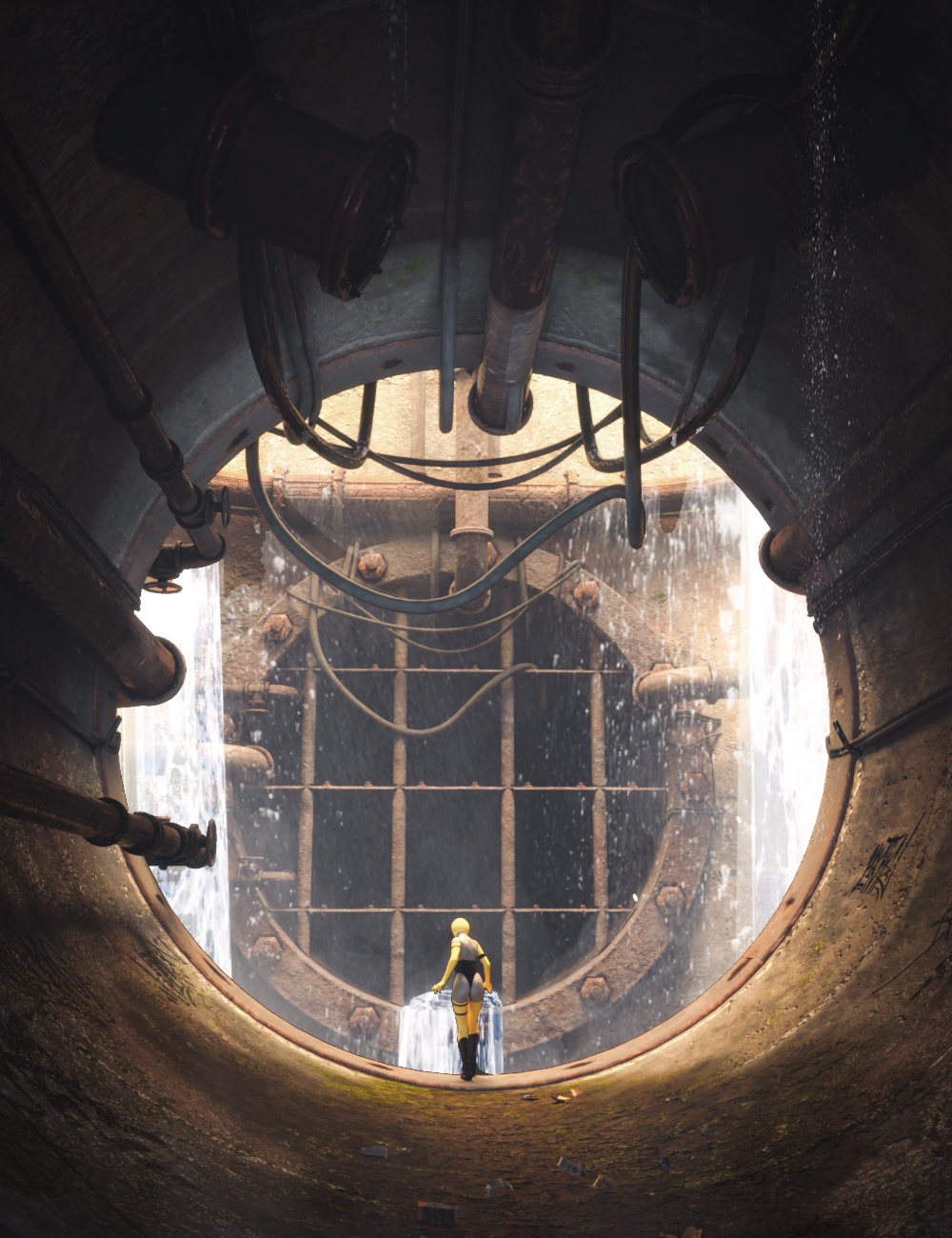 Sewer Tunnel by: Ansiko, 3D Models by Daz 3D