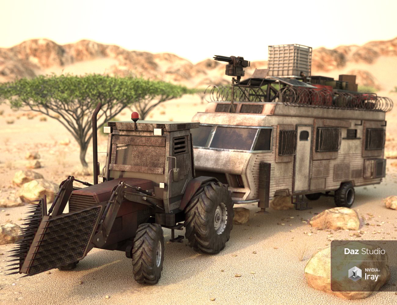 Zombie Tractor RV Zombie Tractor RV by: Charlie, 3D Models by Daz 3D