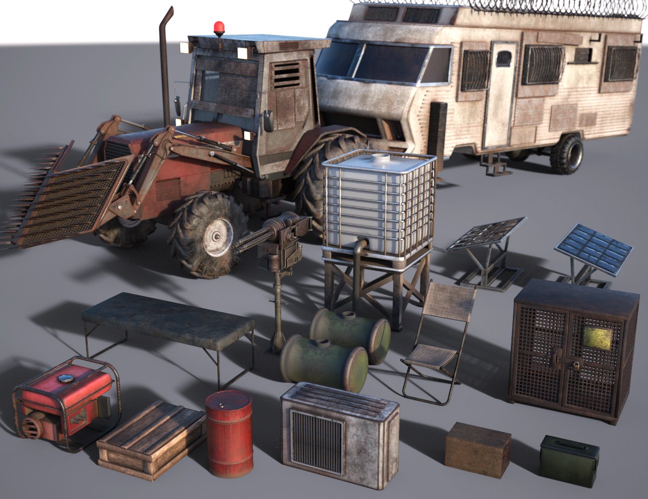 Zombie Tractor RV by: Charlie, 3D Models by Daz 3D