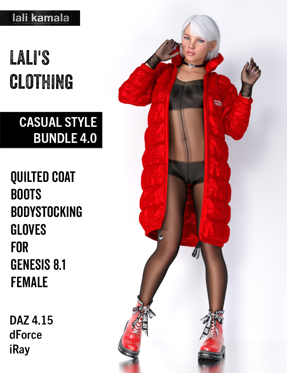 Lali's Casual Style Bundle 4.0 by: Lali Kamala, 3D Models by Daz 3D