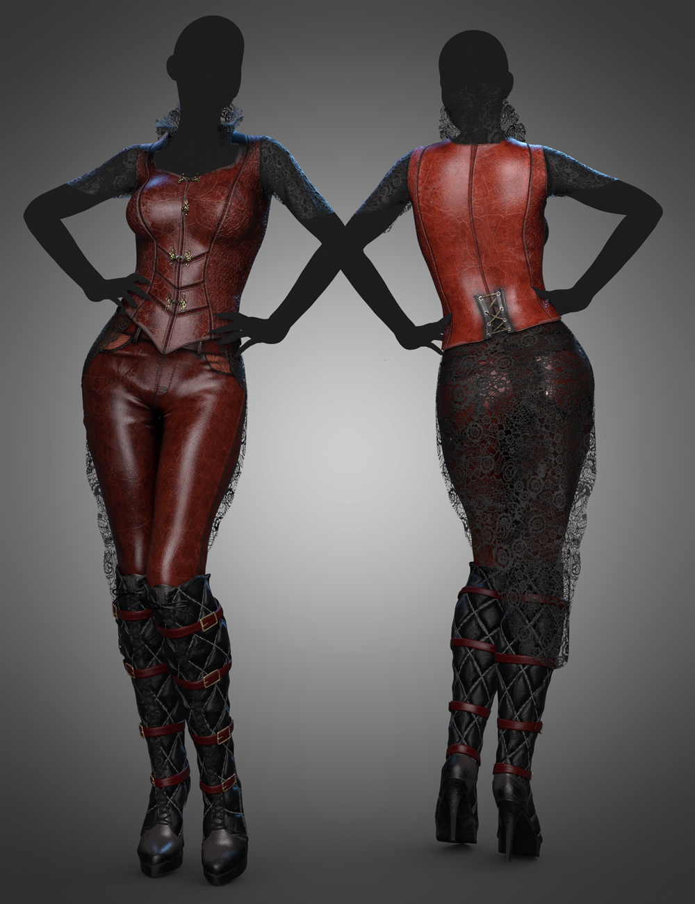 dForce Moriana Outfit Textures by: Sade, 3D Models by Daz 3D