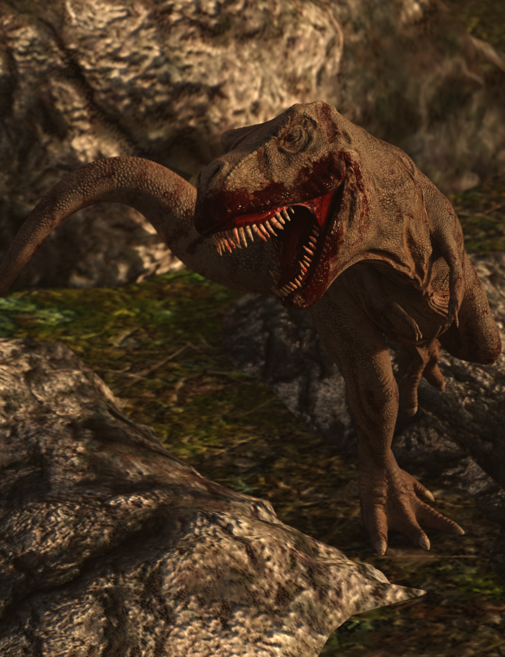 Jurassic Hierarchical Poses for Rex HD by: Ensary, 3D Models by Daz 3D