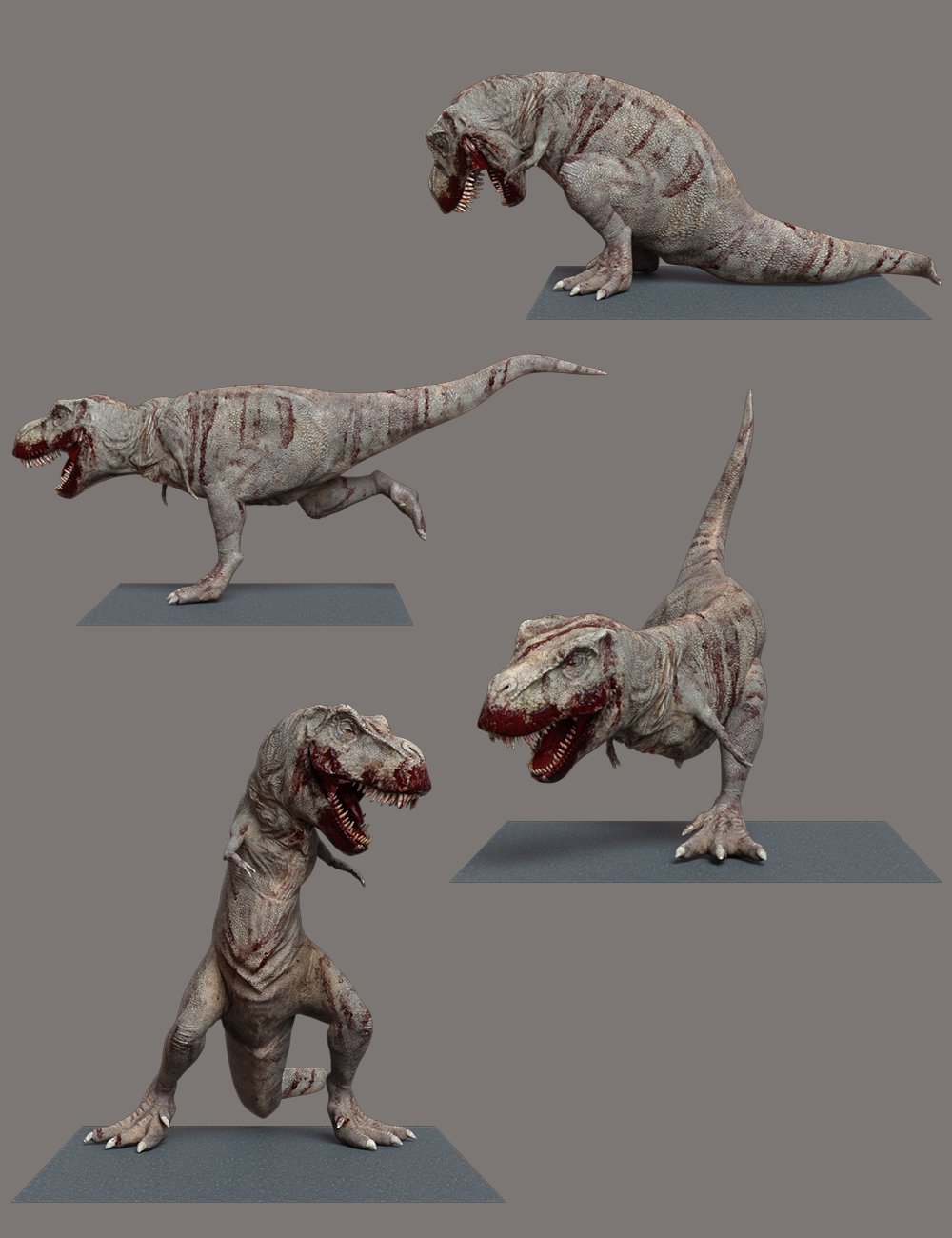 Jurassic Hierarchical Poses for Rex HD by: Ensary, 3D Models by Daz 3D